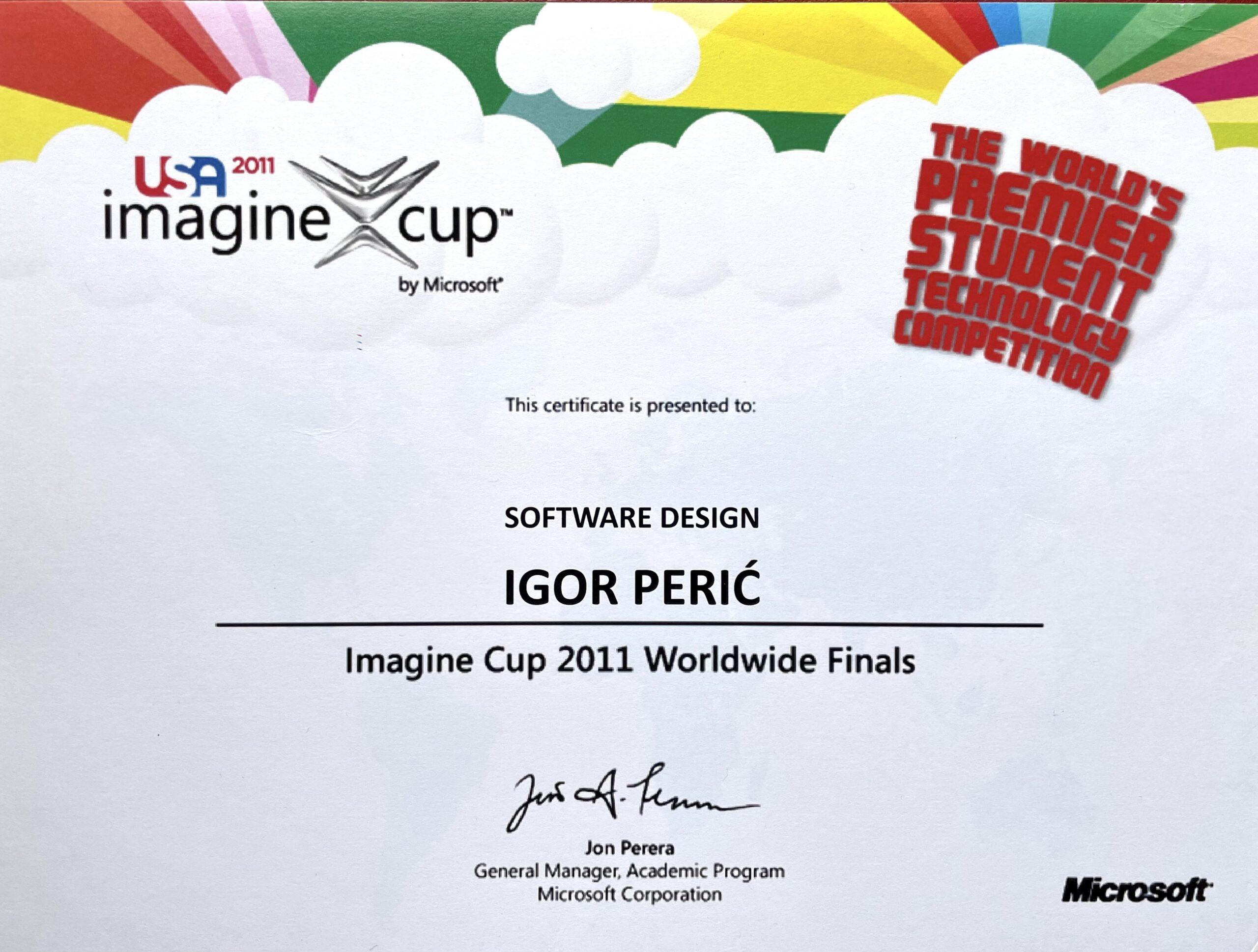 Microsoft Imagine Cup 2011 Finalist – New York, USA